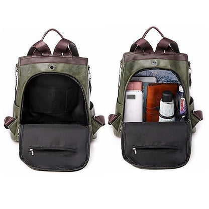 Convertible Backpack Faux Leather Caramel Purse Women's