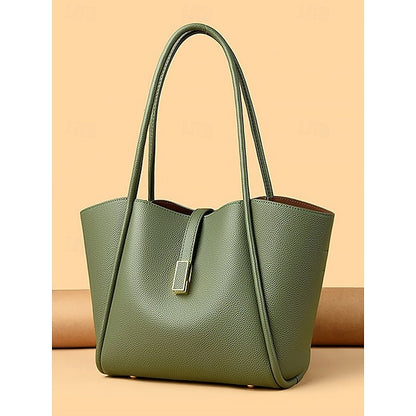 Green Faux Tote Women's Bag Leather