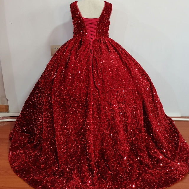 3D Dress Solid Colored Girl Sleeveless Girls' Flower