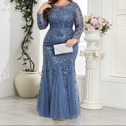 Gown Floor Evening Sparkle Formal Mermaid Trumpet Dress /