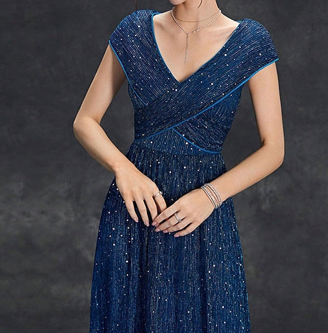 Elegant Dress the Floor Party Bride of Mother Neck V