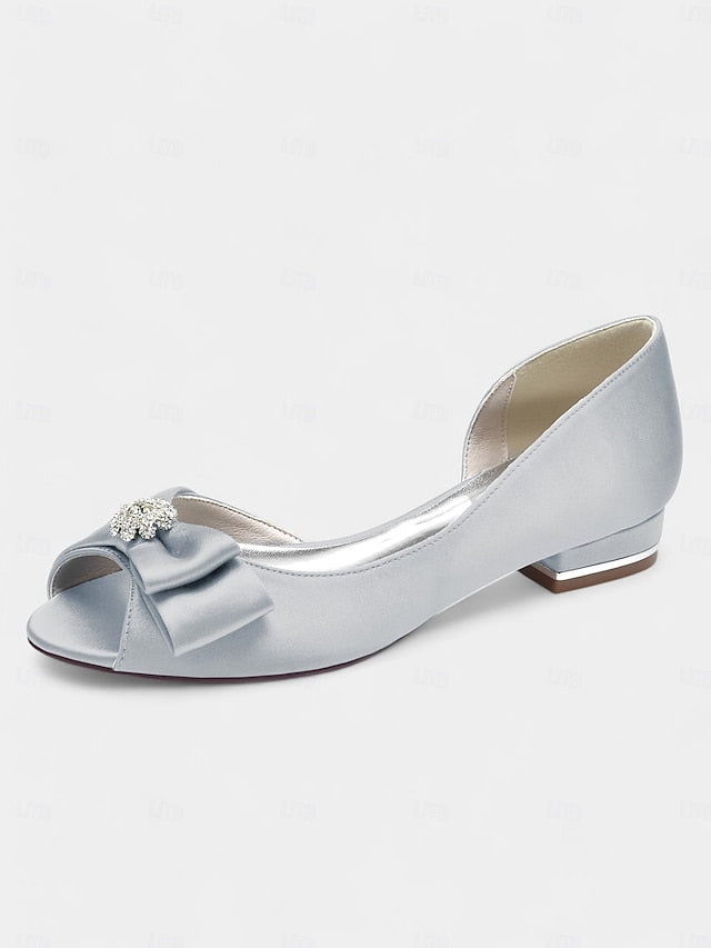 satin a luxurious in crafted Elegant flats sparkling with
