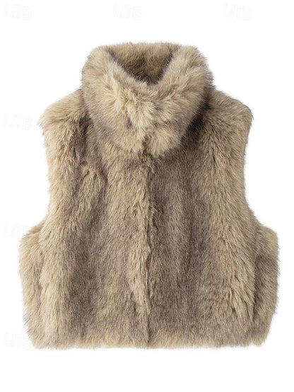 Coat Comfortable Vest Faux Fur Leathers Furs Women's