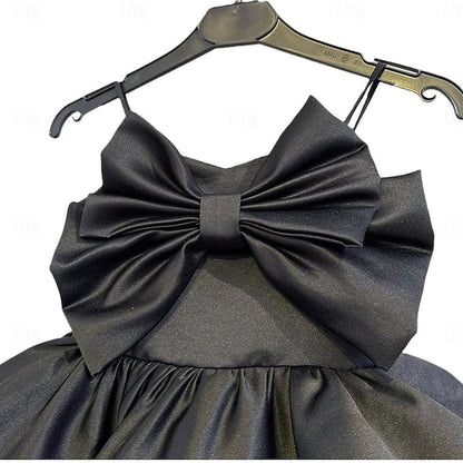 Solid Sleeveless Color Girls' Party Dress Kids Performance