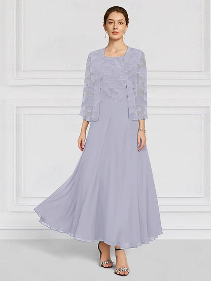 A-Line Bride Mother the Lace Piece of Two SkyBurnt Floral Out