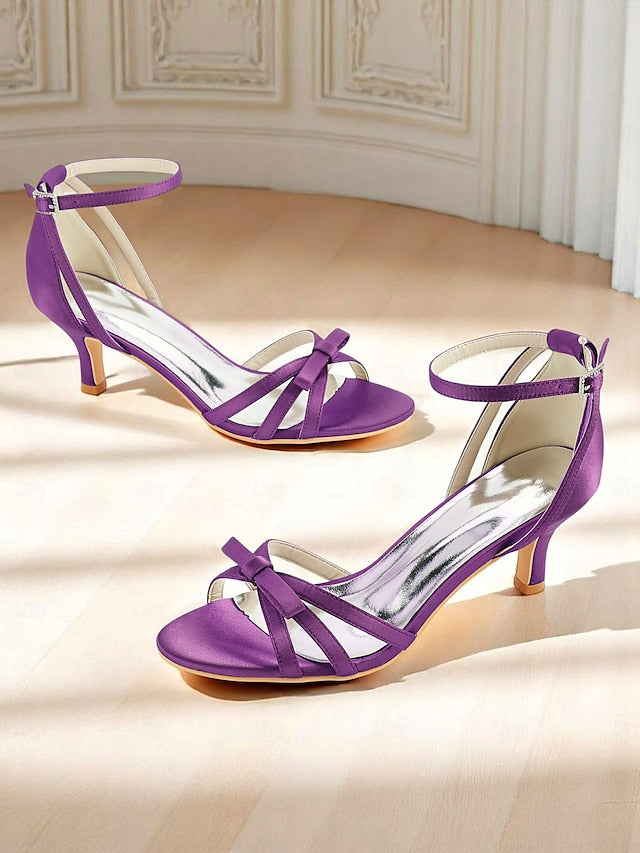 Women's Green Strappy 1950s Kitten Satin Vintage Heel