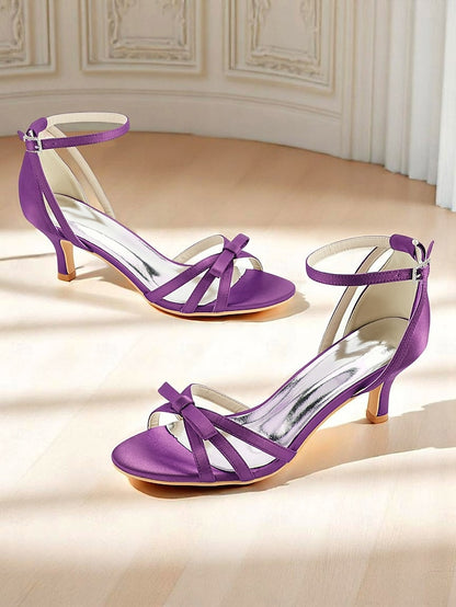 Women's Green Strappy 1950s Kitten Satin Vintage Heel