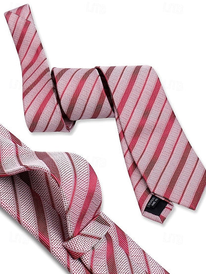 Set Checkered Men's Purple – Square Silk Tie and Pocket