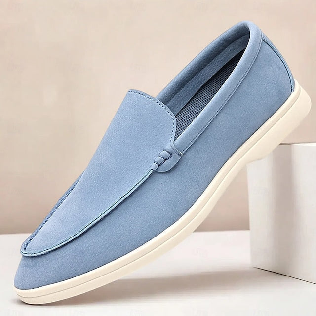 – Slip-On Loafers Blue Casual Faux Light Breathable Men's