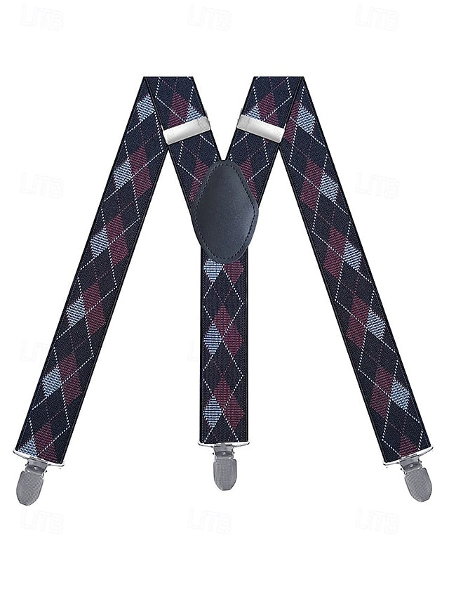 Pattern Classic Argyle Men's – Suspenders Clip-On