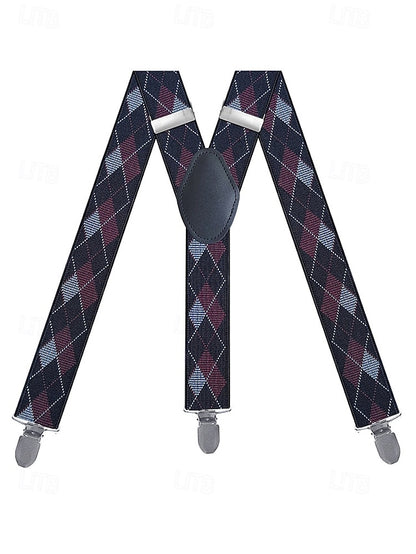 Pattern Classic Argyle Men's – Suspenders Clip-On