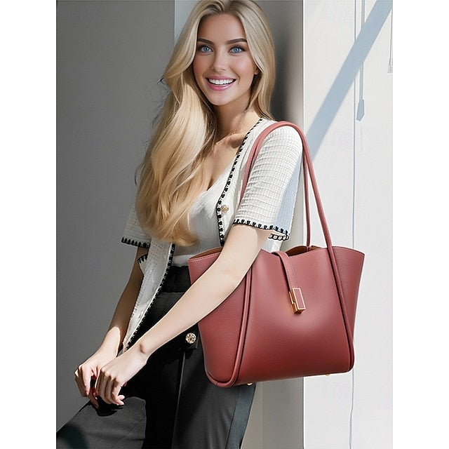 Green Women's Bag Faux Leather Tote