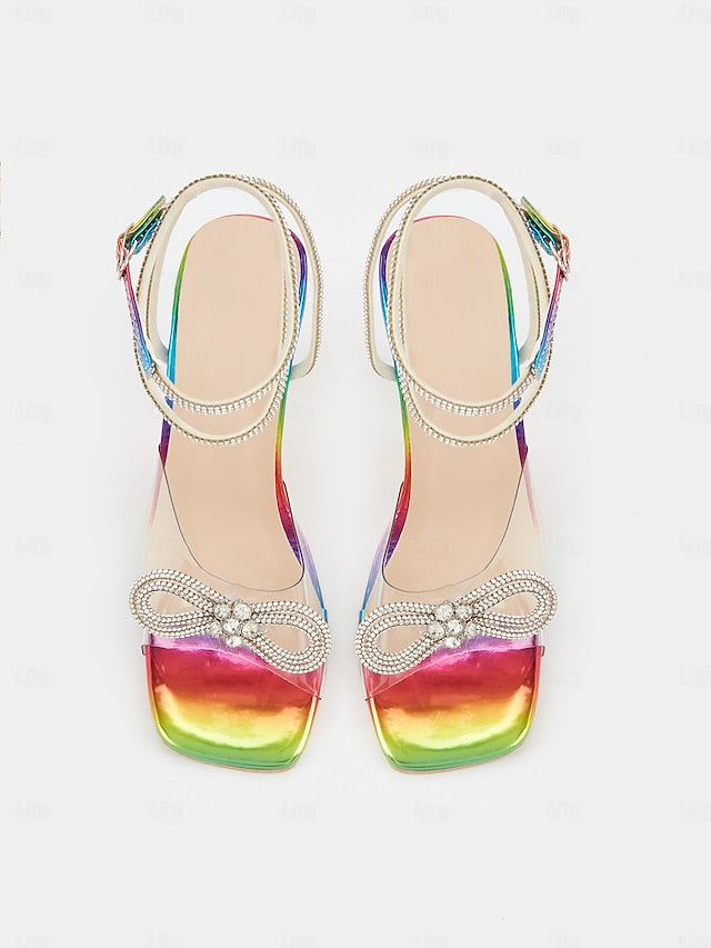 Rainbow High Colorful - Bow with Crystal Clear Detail Heel Heels