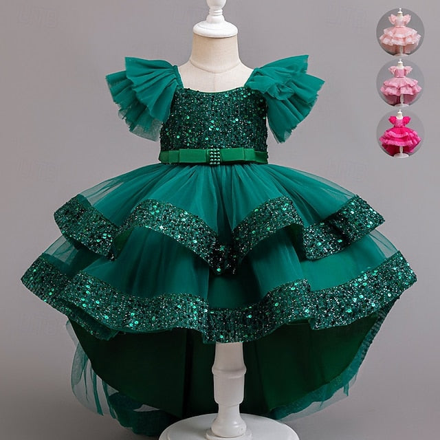 Sleeveless Special Wedding Sequin Party Kids Dress Girls'