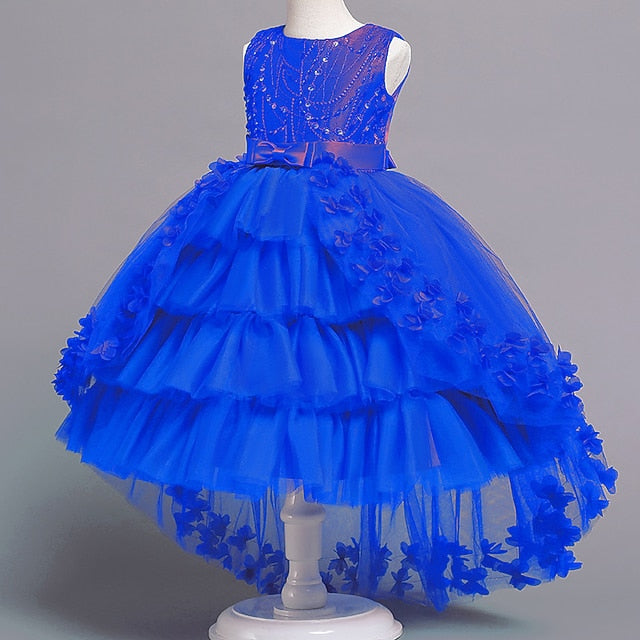 Flower Girls' Colored Solid Kids Girl Dress