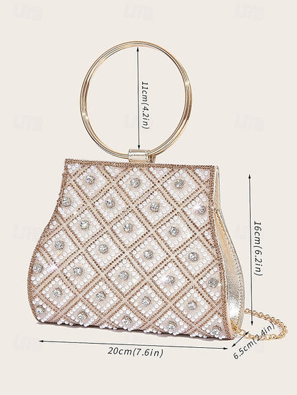 Women's Evening Rhinestone – Clutch Embellished Bag