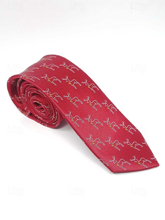 Christmas Men's Necktie Santa with