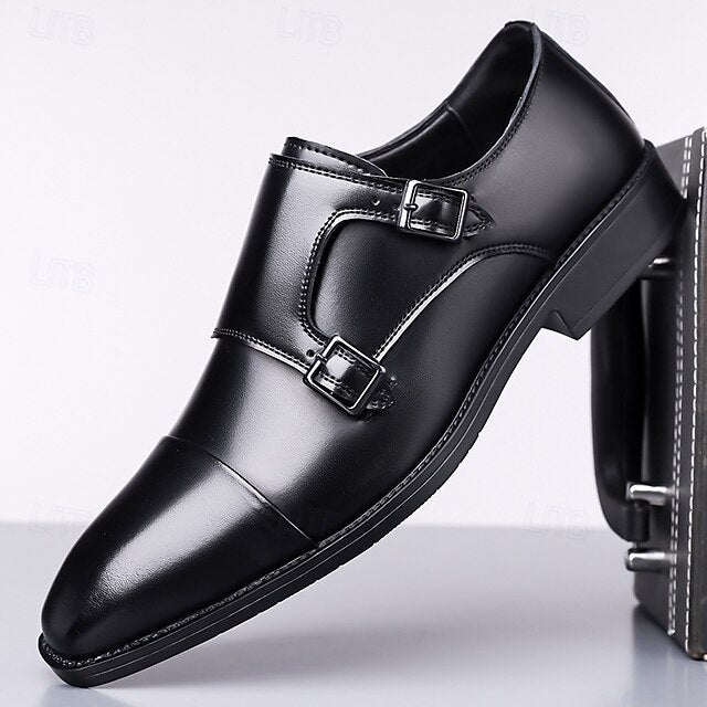 Double Monk Strap – Elegant Shoes Leather Men's