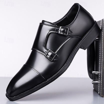 Double Monk Strap – Elegant Shoes Leather Men's
