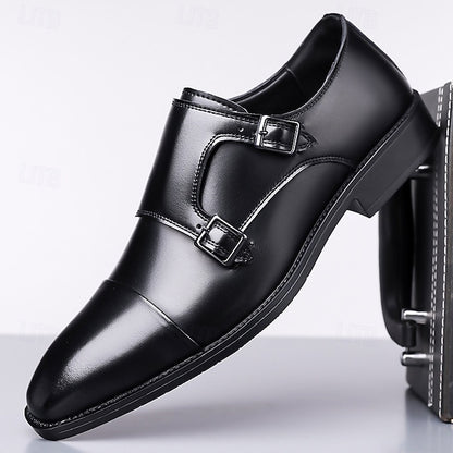 Shoes – Elegant Strap Double Leather Men's Monk
