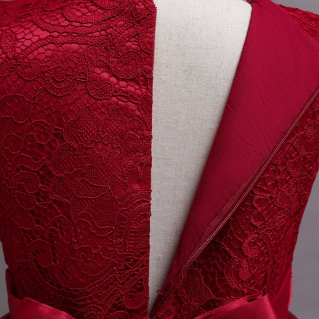 Dress Plain Kids Line Floral Party A Girls' Little