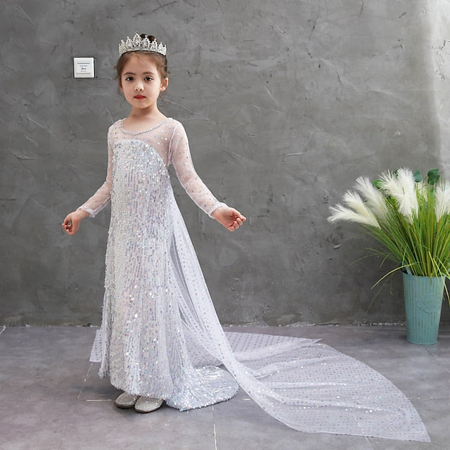 Flower Princess Movie Frozen Dress Girls' Elsa Girl