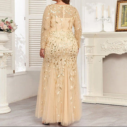 Gown Floor Evening Sparkle Formal Mermaid Trumpet Dress /