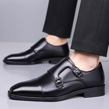 Shoes – Elegant Strap Double Leather Men's Monk