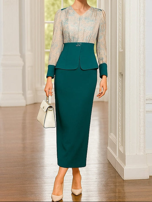 Formal Bride Mother of Sets Elegant Two Dress Piece the