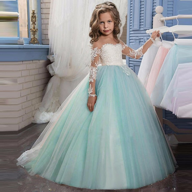 First Girls' Princess Communion Flower Dress Girl