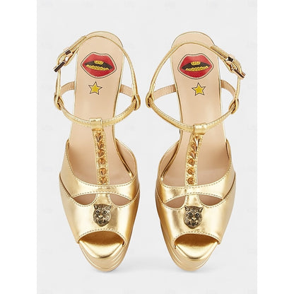 Edgy - Gold High Women's Silver Metallic and Heels Platform