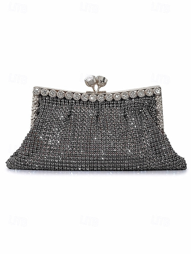 Rhinestone Green Clutch Sage Women's Purse Vintage –
