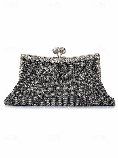 Rhinestone Green Clutch Sage Women's Purse Vintage –