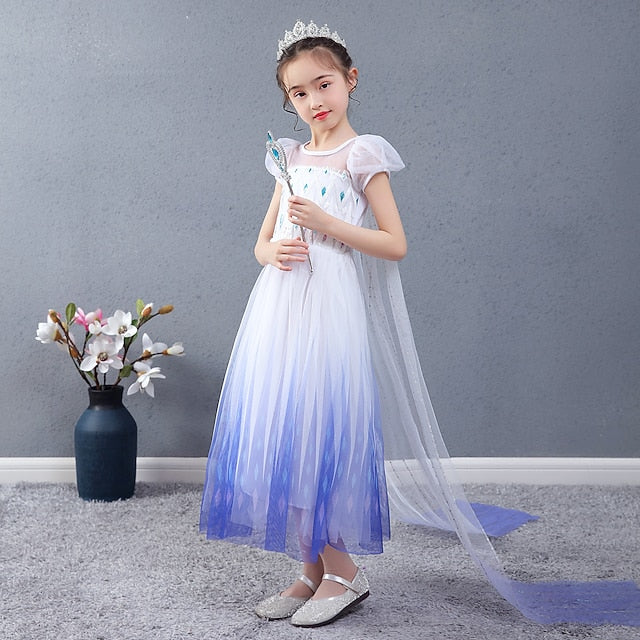 Flower Movie Girl Cosplay Dress Girls' Princess Elsa