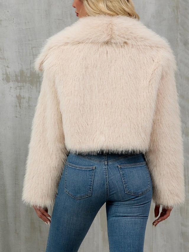 Fur Warm Coat Comfortable Women's Faux Leathers Furs