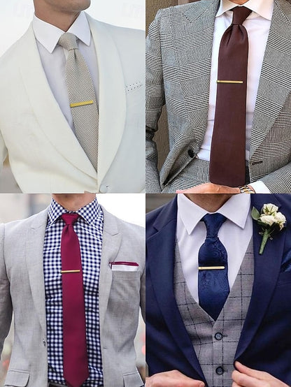 for Design with Men Clip Black Gold Tie – Sleek Elegant Inlay