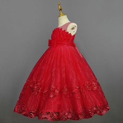 Kids Girl Solid Colored Dress Girls' Flower