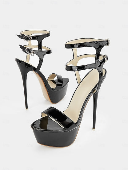 Heels Women's Patent Stiletto – High Platform Leather