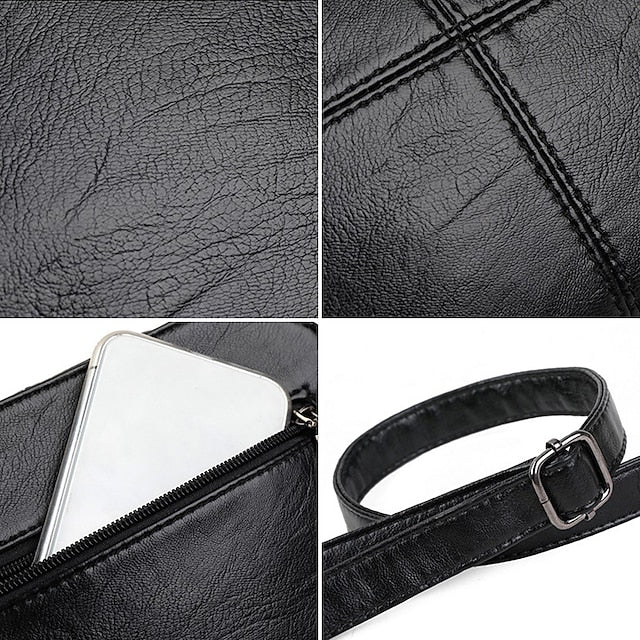 Leather Red Faux – Crossbody Bag Women's Small Minimalist