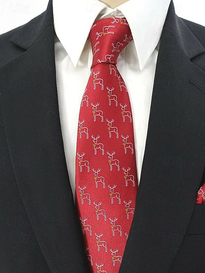 Christmas Men's Necktie Santa with