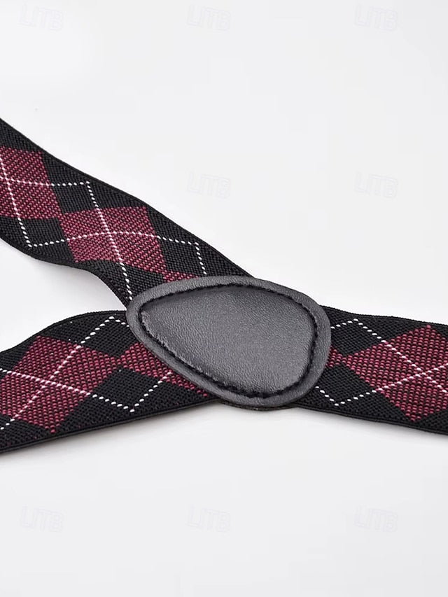 Pattern Classic Argyle Men's – Suspenders Clip-On