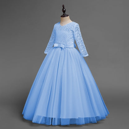 Kids Flower Girl Sleeve Dress Girls' Wedding Half