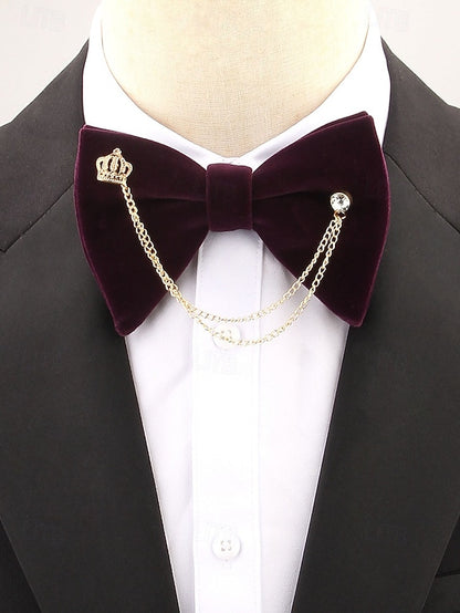 Velvet Tie Detail Chain – Crown Bow and Men's with