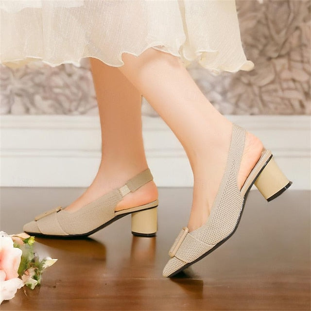 Plus Size Outdoor Flyknit Women's Shoes Heels Wedding