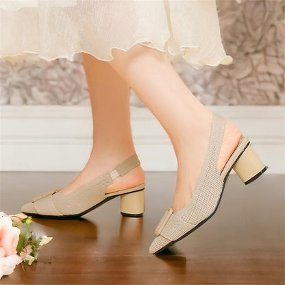 Plus Size Outdoor Flyknit Women's Shoes Heels Wedding