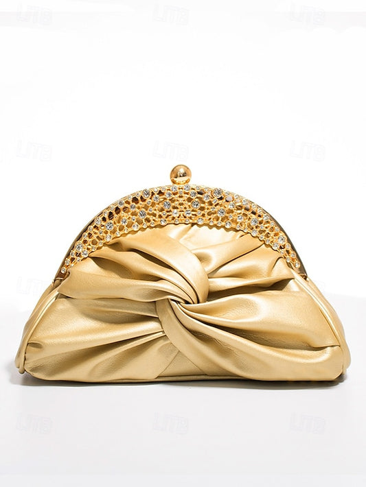 Clutch Faux Bag Rhinestone Evening Women's – Leather