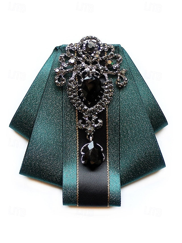 Men's - Satin Diamond-Accent Bow Tie Christmas Elegant