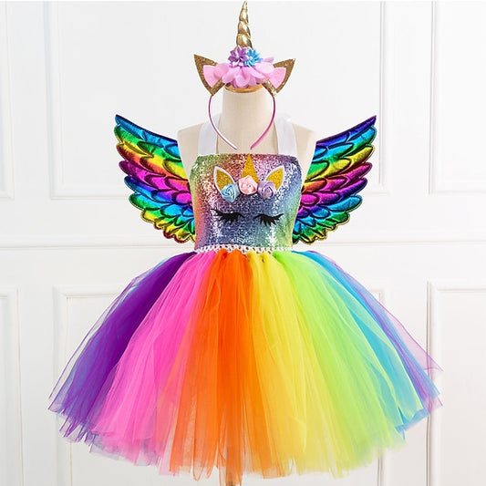 Unicorn Dress Movie Girls' Cosplay Wings Dance Headband