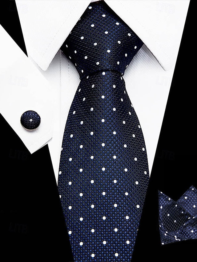 Set Checkered Men's Purple – Square Silk Tie and Pocket