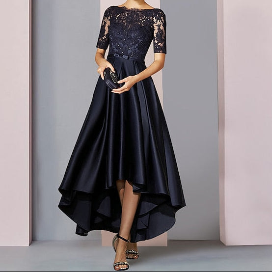 Mother of Low the Guest Wedding Elegant A-Line Bride Dress High